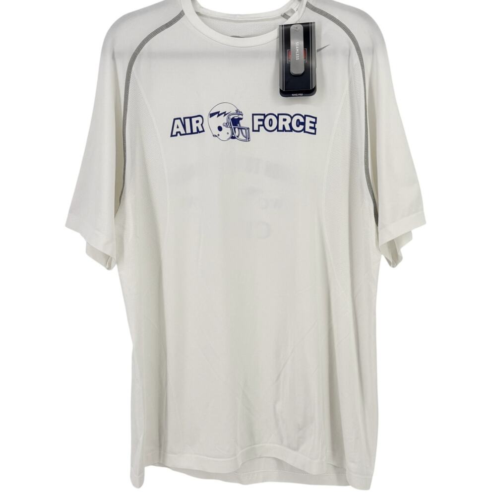 Nike Air Force Nike Pro Seamless Shirt Mens Sz XXL White MWC Bowl USAFA Falcons